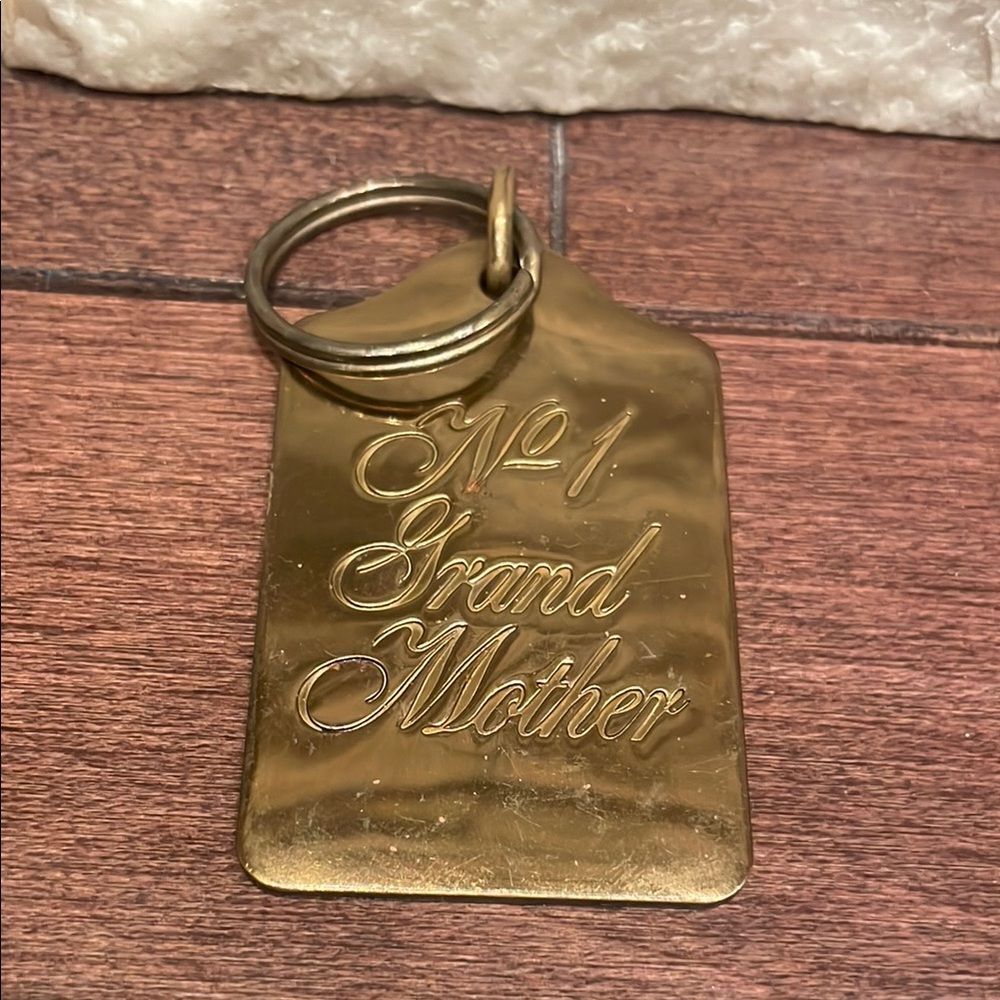 Solid Brass Engraved Keychain No. 1 Grandmother